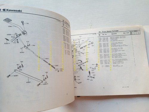 Kawasaki ZR 550 A (Z 550 F) 1982 catalogo ricambi …