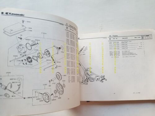 Kawasaki ZR 550 A (Z 550 F) 1982 catalogo ricambi …