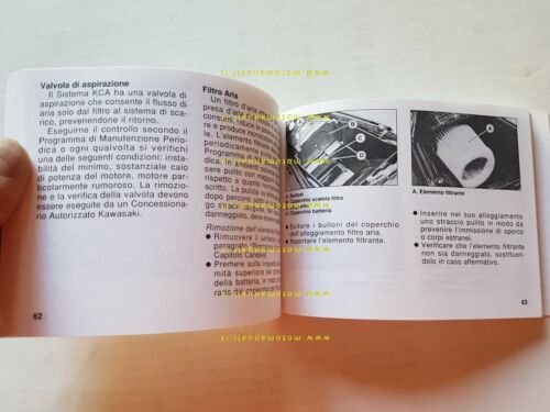 Kawasaki ZRX 1100 2000 manuale uso manutenzione libretto originale italiano