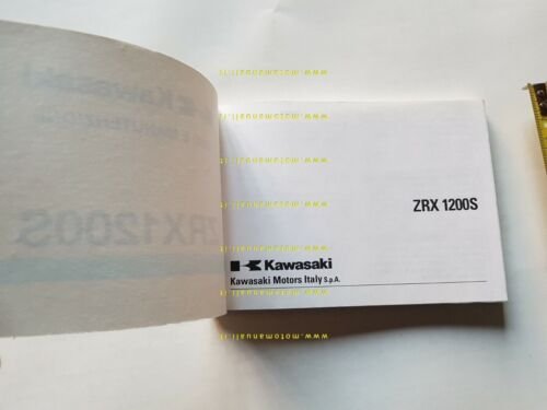 Kawasaki ZRX 1200 S 2001 manuale uso manutenzione originale italiano