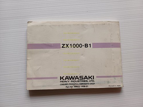 KAWASAKI ZX-10 1987-88 manuale uso manutenzione libretto INGLESE originale