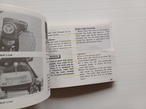 KAWASAKI ZX-10 1987-88 manuale uso manutenzione libretto INGLESE originale
