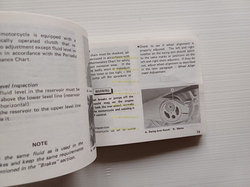 KAWASAKI ZX-10 1987-88 manuale uso manutenzione libretto INGLESE originale