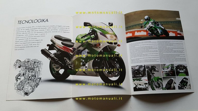 Kawasaki ZX-6 R Ninja 1996 depliant ITALIANO originale moto brochure