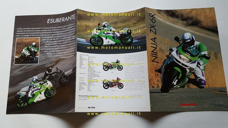 Kawasaki ZX-6 R Ninja 1996 depliant ITALIANO originale moto brochure