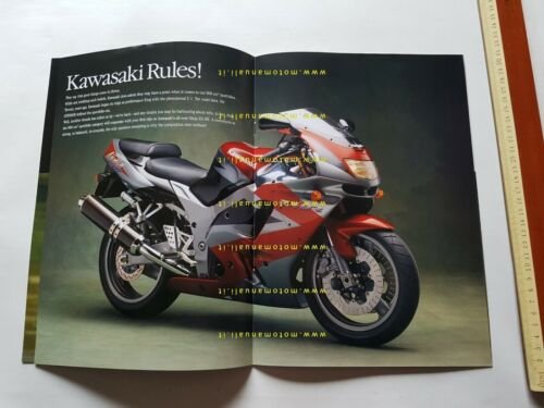 Kawasaki ZX-9 R 1994 depliant originale TESTO INGLESE ENGLISH TEXT