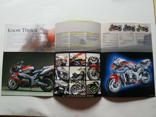 Kawasaki ZX-9 R 1994 depliant originale TESTO INGLESE ENGLISH TEXT