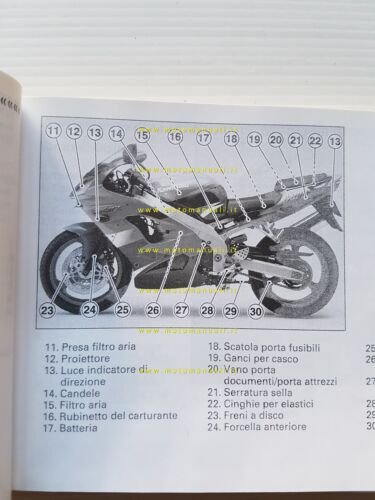 KAWASAKI ZX-9 R 2001 manuale uso manutenzione libretto originale italiano