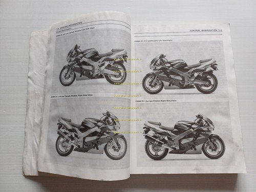 Kawasaki ZX-9R 1997-98 manuale officina INGLESE originale WORKSHOP MANUAL