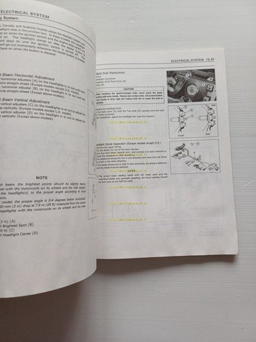 Kawasaki ZX-9R 1997-98 manuale officina INGLESE originale WORKSHOP MANUAL