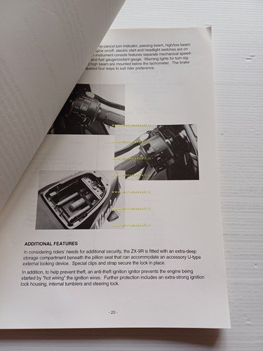 Kawasaki ZX-9R (ZX900-B1) 1993 Press Kit cartella stampa italiano-inglese