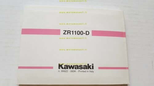 Kawasaki ZXR 1100 2000 manuale uso manutenzione italiano originale