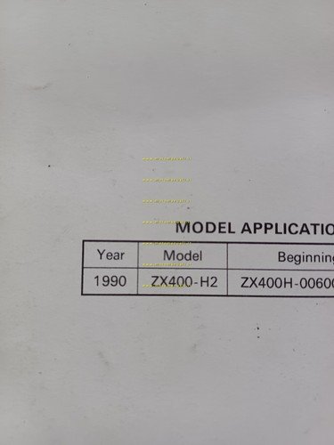 Kawasaki ZXR 400 1990 manuale officina riparazione originale inglese