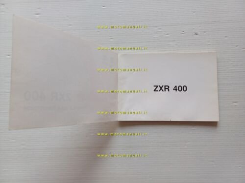 KAWASAKI ZXR 400 1990 manuale uso manutenzione libretto originale italiano