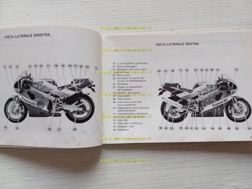 KAWASAKI ZXR 400 1990 manuale uso manutenzione libretto originale italiano