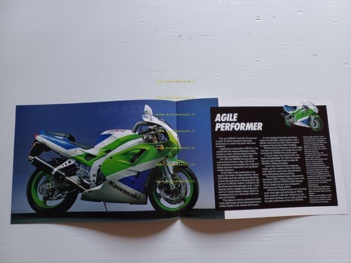 Kawasaki ZXR 400 1991 depliant INGLESE originale