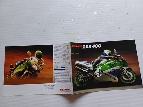 Kawasaki ZXR 400 1991 depliant INGLESE originale