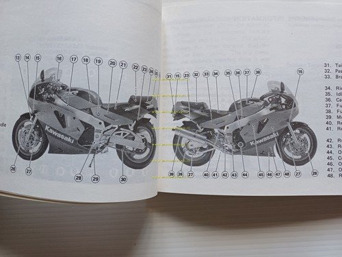 Kawasaki ZXR 750 1988-89 manuale uso manutenzione libretto INGLESE originale