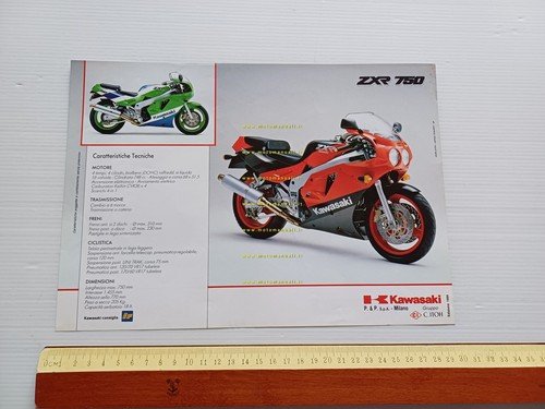 Kawasaki ZXR 750 1989 depliant ITALIANO originale