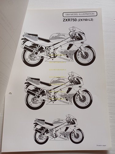 Kawasaki ZXR 750 R (ZX750-L2.M2) 1994 Model Information cartella stampa …