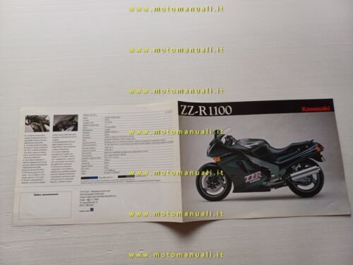 Kawasaki ZZ-R 1100 1990 depliant originale ITALIANO