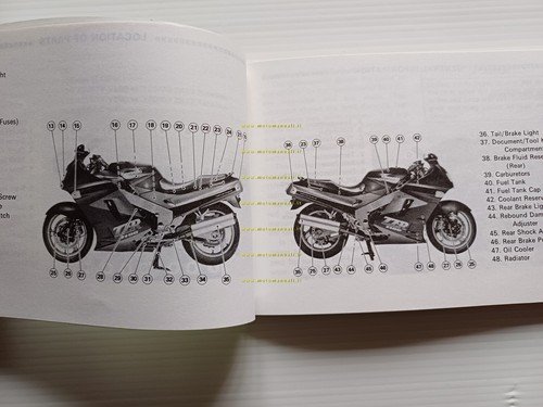 Kawasaki ZZ-R 1100 1991 manuale uso manutenzione libretto INGLESE originale