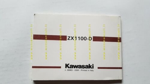 Kawasaki ZZ-R 1100 1992 manuale uso manutenzione originale italiano