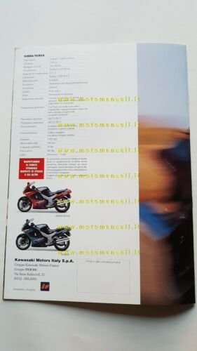 Kawasaki ZZ-R 1100 1993 depliant originale moto italiano brochure