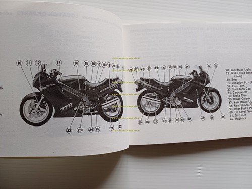 Kawasaki ZZ-R 250 1996-97 manuale uso manutenzione libretto INGLESE originale