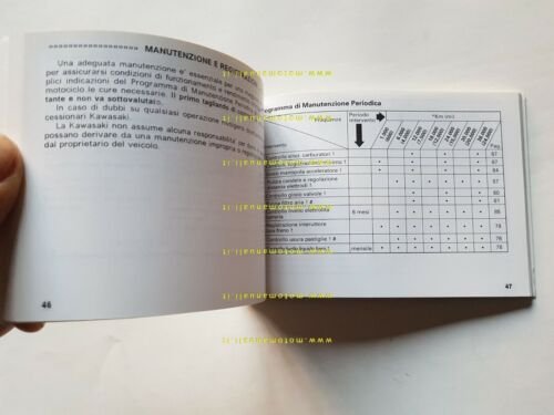Kawasaki ZZ-R 250 1999 manuale uso manutenzione originale italiano