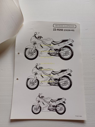 Kawasaki ZZ-R 250 (EX250-H5) 1994 Model Information cartella stampa originale