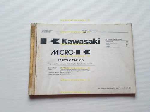 Kawasaki ZZ-R 600 1990 (ZX600 D1) catalogo ricambi copia da …