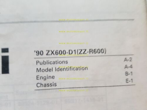 Kawasaki ZZ-R 600 1990 (ZX600 D1) catalogo ricambi copia da …