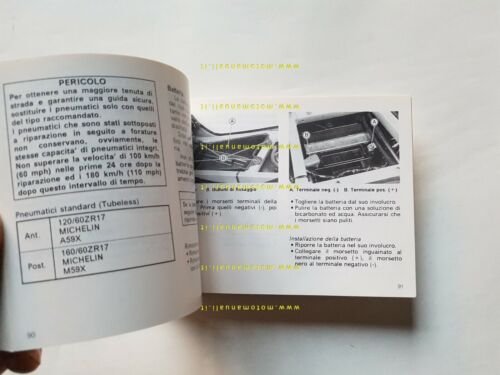 Kawasaki ZZ-R 600 1992 manuale uso ITALIANO libretto manutenzione originale
