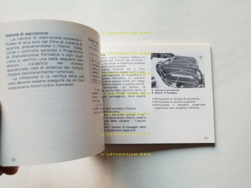 Kawasaki ZZ-R 600 1992 manuale uso ITALIANO libretto manutenzione originale