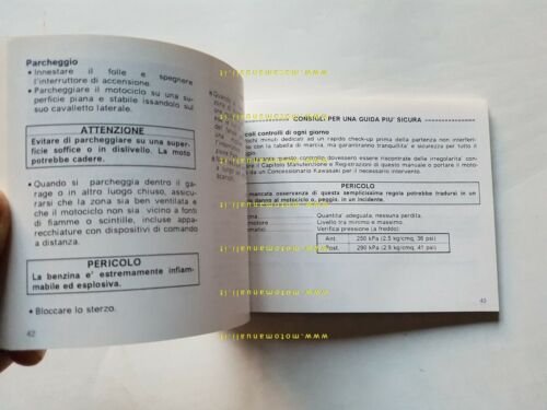 Kawasaki ZZ-R 600 1992 manuale uso ITALIANO libretto manutenzione originale