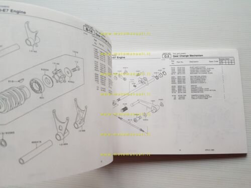 Kawasaki ZZ-R 600 1999 catalogo ricambi copia da microfiche originale