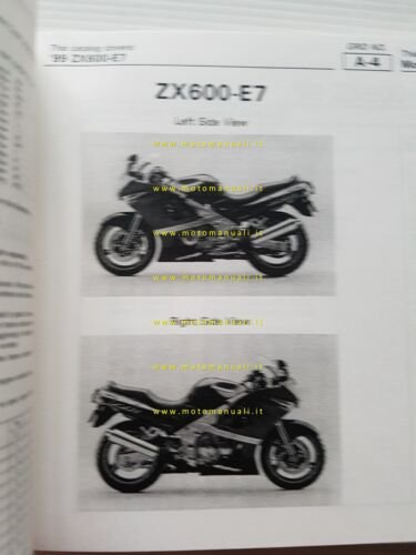 Kawasaki ZZ-R 600 1999 catalogo ricambi copia da microfiche originale