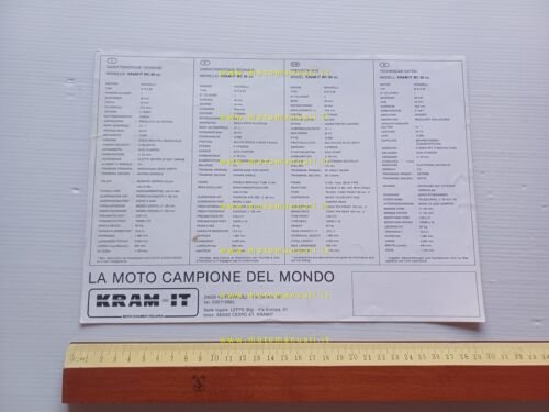 Kram-it MC 80 1984 cross depliant originale italiano
