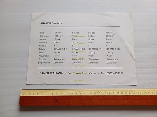 Kramer ER 125 - 175 - 250 - 350 1981 …