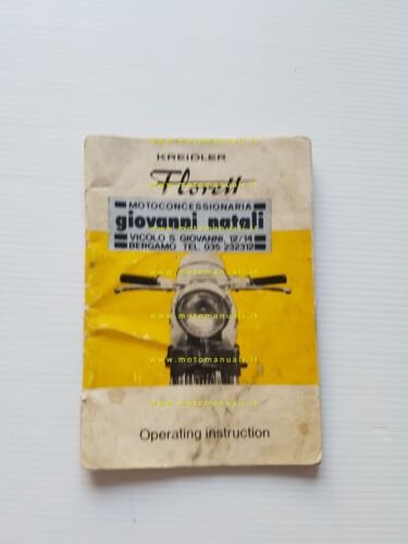 Kreidler 50 Florett anni 60 manuale uso manutenzione originale