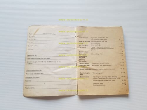 Kreidler 50 Florett anni 60 manuale uso manutenzione originale