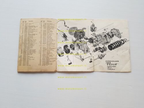 Kreidler 50 Florett anni 60 manuale uso manutenzione originale