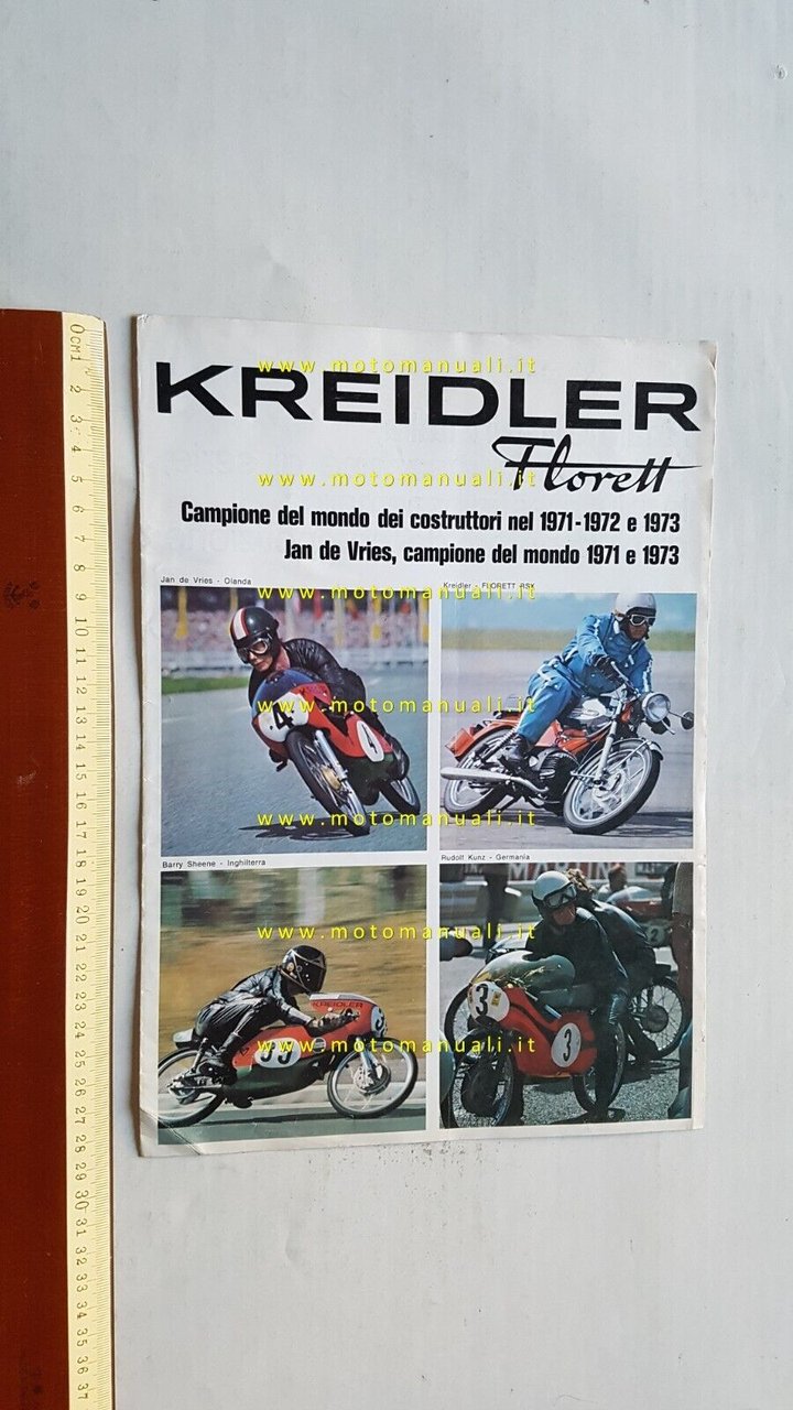 Kreidler Florett produzione ciclomotori 1973 depliant Italiano originale