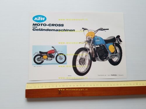 KTM 100 - 125 - 175 regolarità 1973 depliant originale …