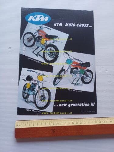 KTM 125 - 250 - 400 Cross 1974 depliant originale …