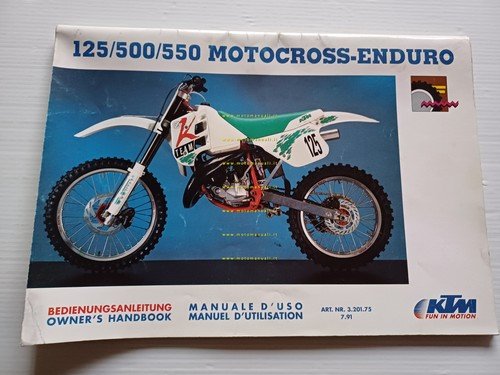 KTM 125 - 500 - 550 Cross-Enduro 1991 manuale uso …
