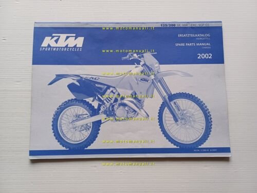 KTM 125-200 SX MXC EXC SGP-GS 2002 catalogo ricambi originale