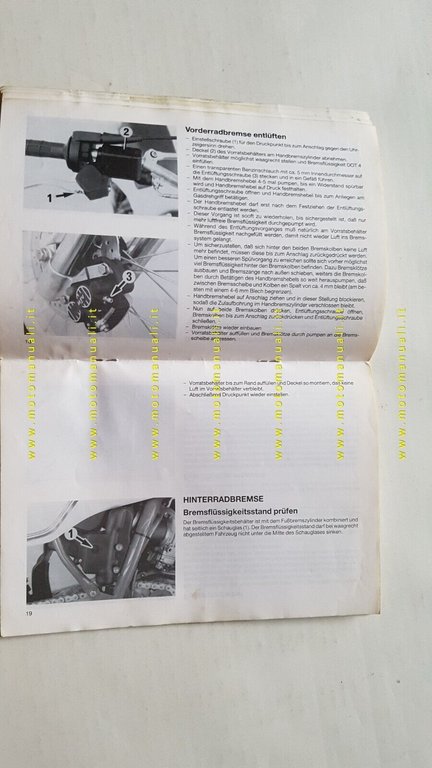 KTM 125-250-350-500 1988 manuale uso manutenzione TEDESCO originale