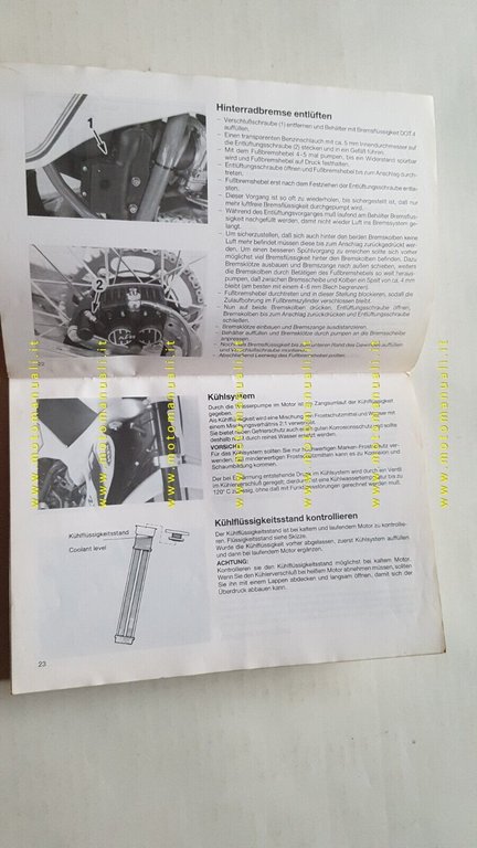 KTM 125-250-350-500 1988 manuale uso manutenzione TEDESCO originale